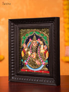 Handcrafted Goddess Saraswathi Thanjavur painting 3