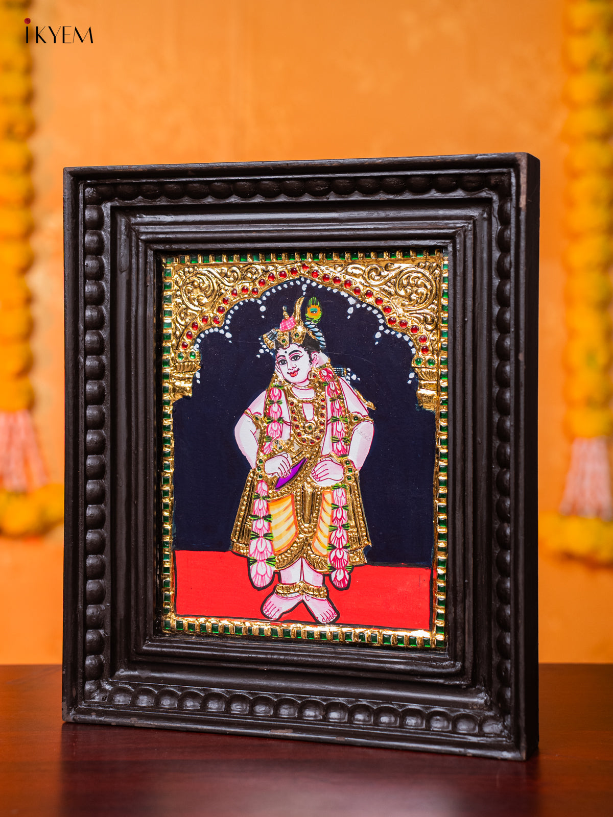 Divine Lord BalaKrishna Tanjore painting 1