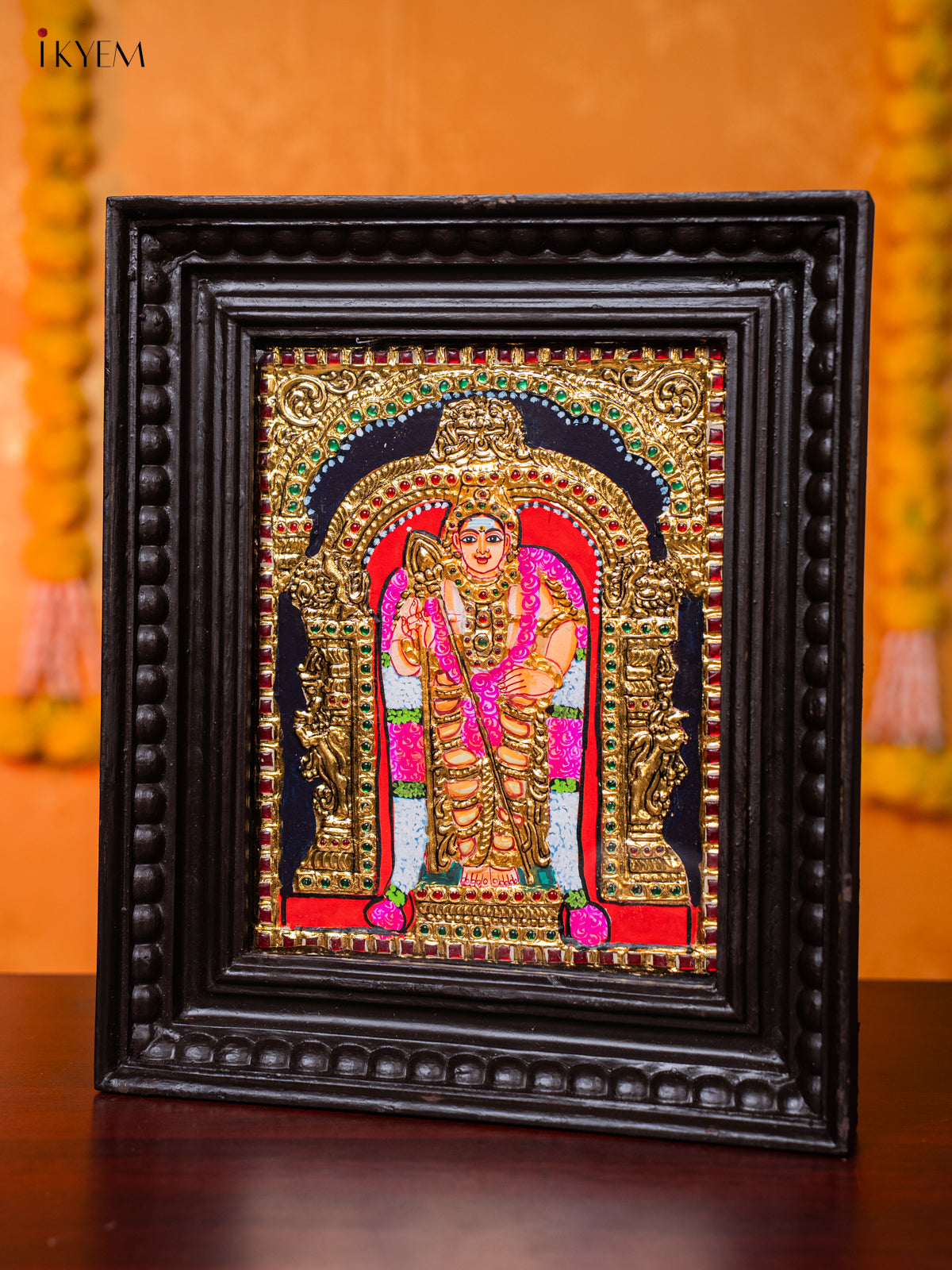 Majestic Lord Murugar Tanjore painting 1