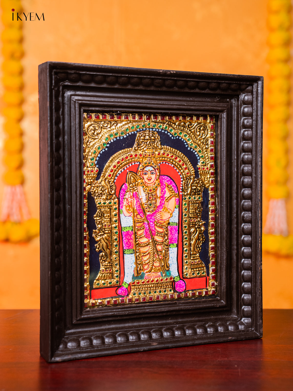 Majestic Lord Murugar Tanjore painting 4
