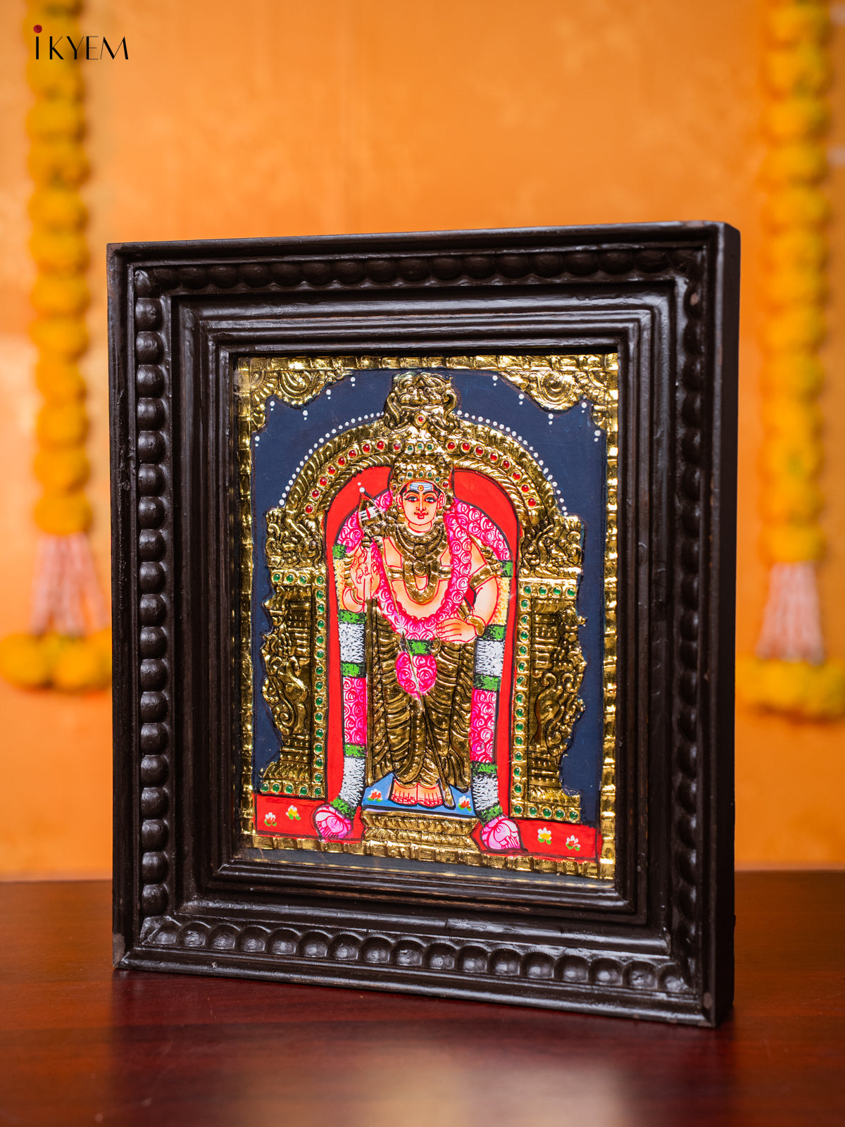 Powerful Lord Murugar Tanjore painting 1