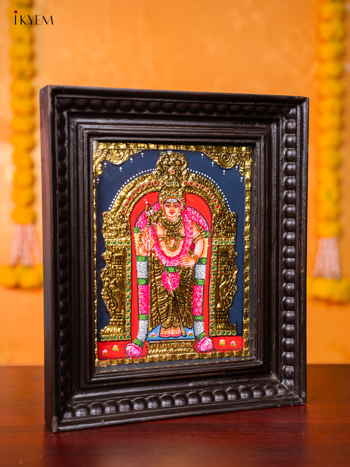 Powerful Lord Murugar Tanjore painting 4