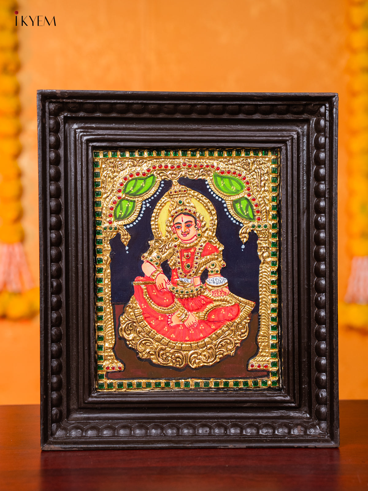 Stunning Goddess Annapoorani Tanjore painting 1