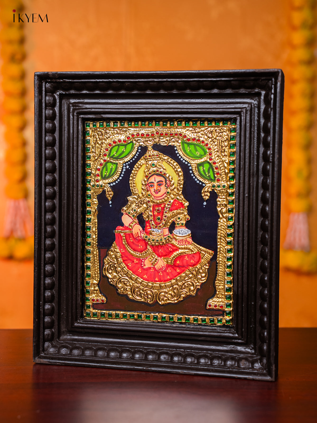 Stunning Goddess Annapoorani Tanjore painting 2