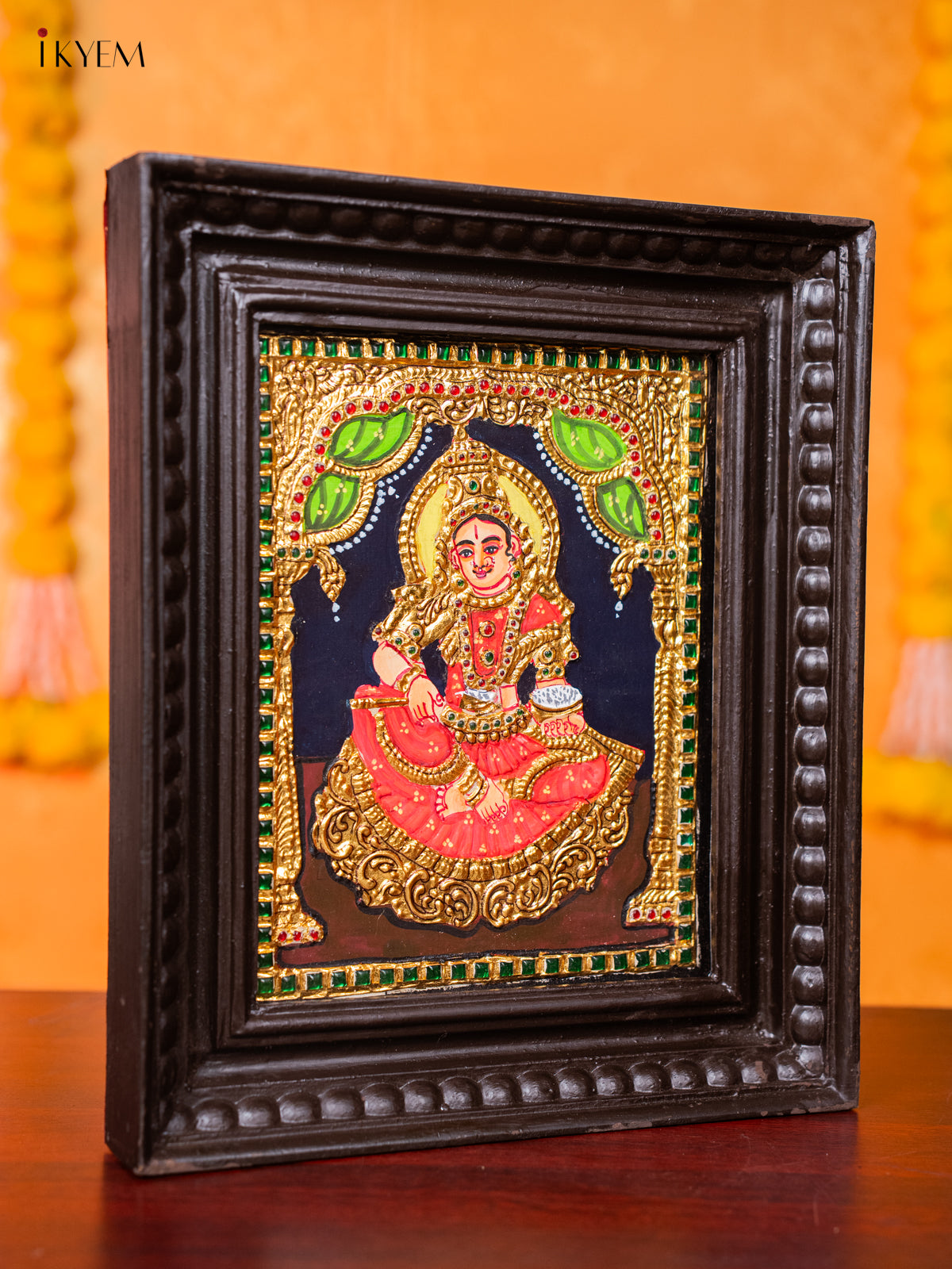 Stunning Goddess Annapoorani Tanjore painting 4