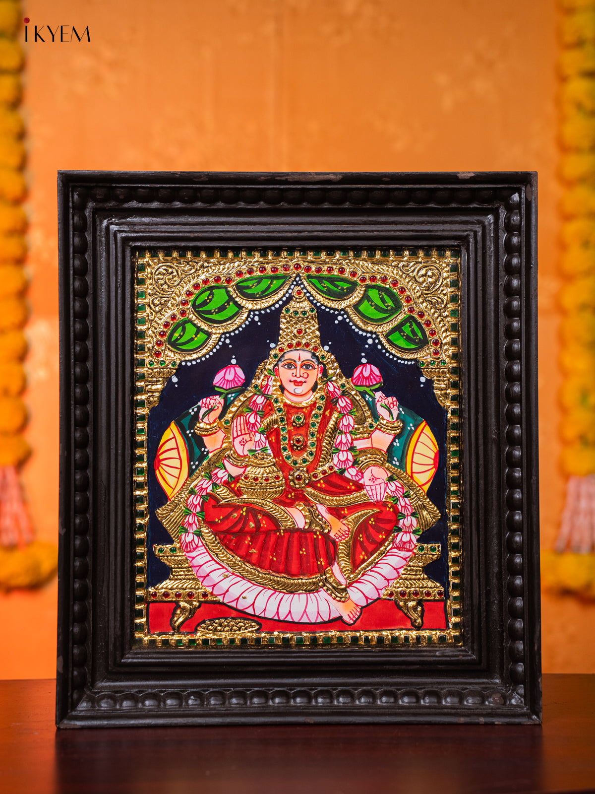 Enchanting Goddess Lakshmi Tanjore painting