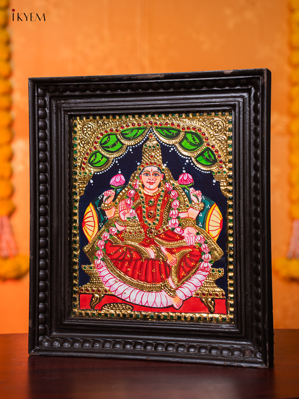 Enchanting Goddess Lakshmi Tanjore painting 1