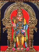 Divine Lord Murugan Thanjavur painting 2