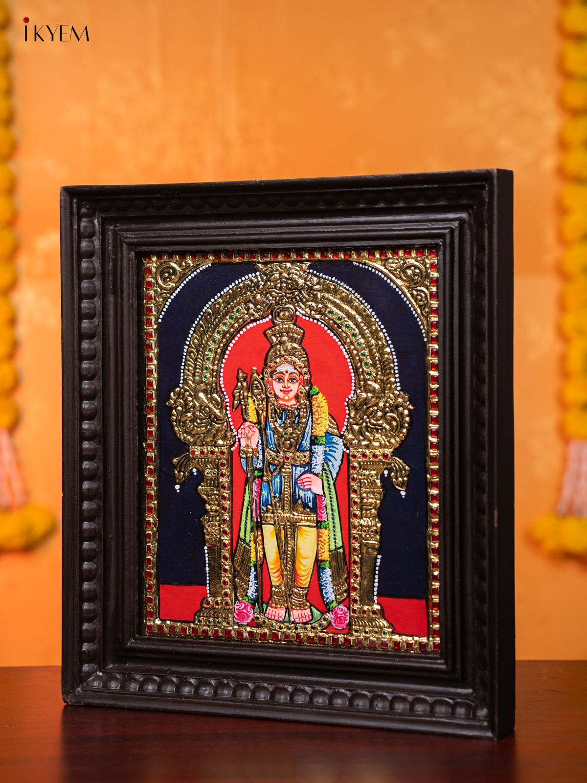 Divine Lord Murugan Thanjavur painting 4