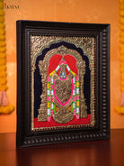 Brilliant Lord Venkatachalapathy Thanjavur painting  5