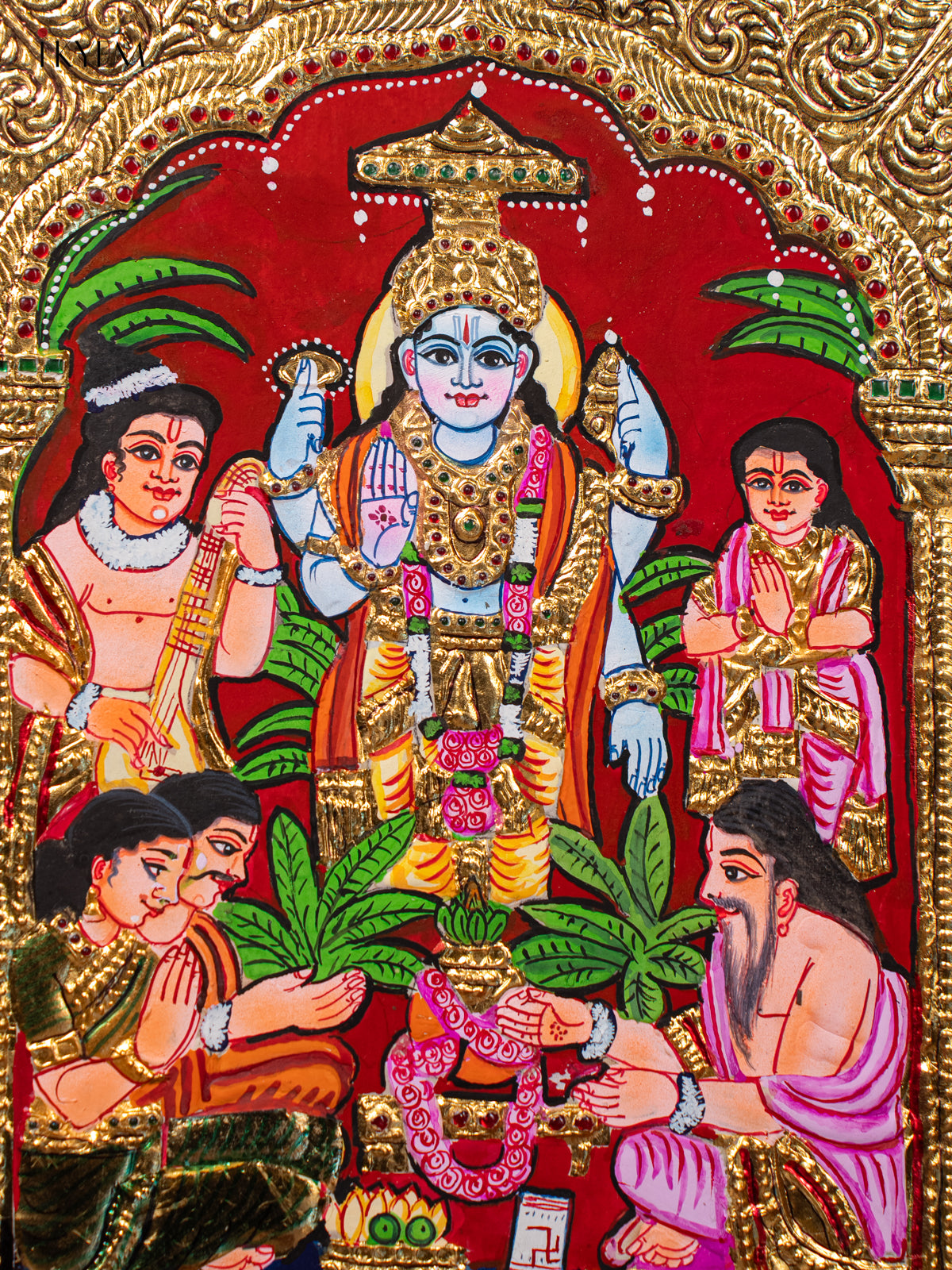 Ramar Pattabhishekam Thanjavur painting 4