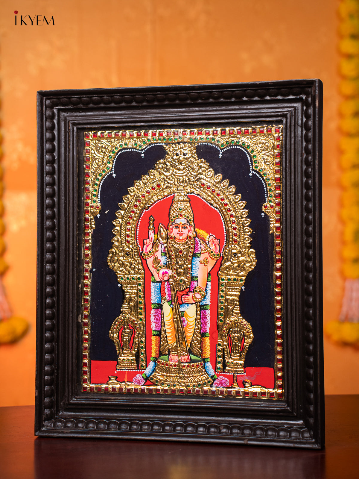 Artistic Lord Murugar Thanjavur painting 5