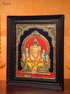 Magnificent Lord Ganapathy Tanjore painting 1