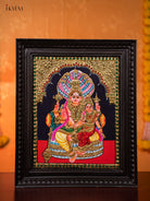 Lord Vishnu & Goddess Lakshmi Thanjavur painting 1