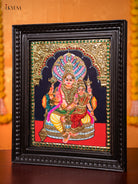 Lord Vishnu & Goddess Lakshmi Thanjavur painting 2