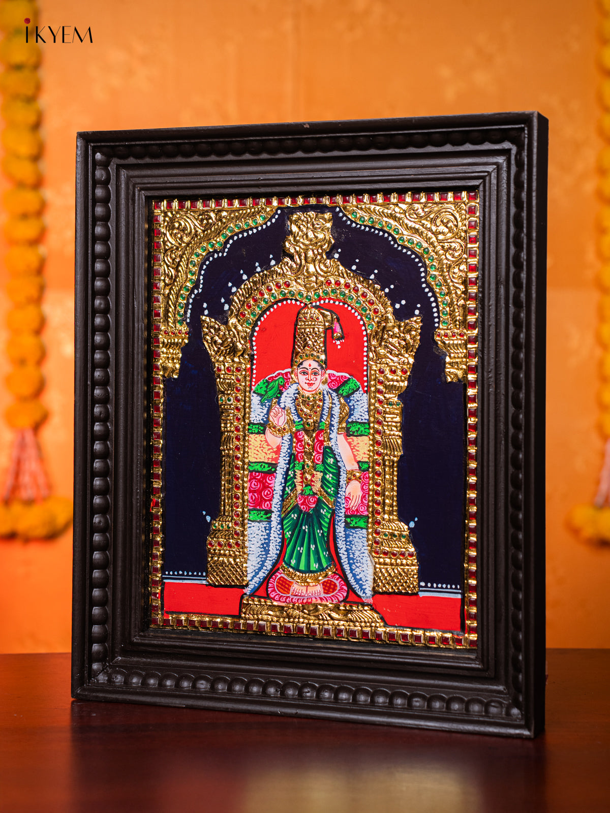 Graceful Goddess Andaal Tanjore painting  1