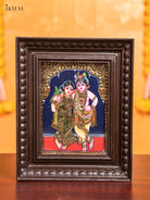 Krishna Rukmani Tanjore Painting 1