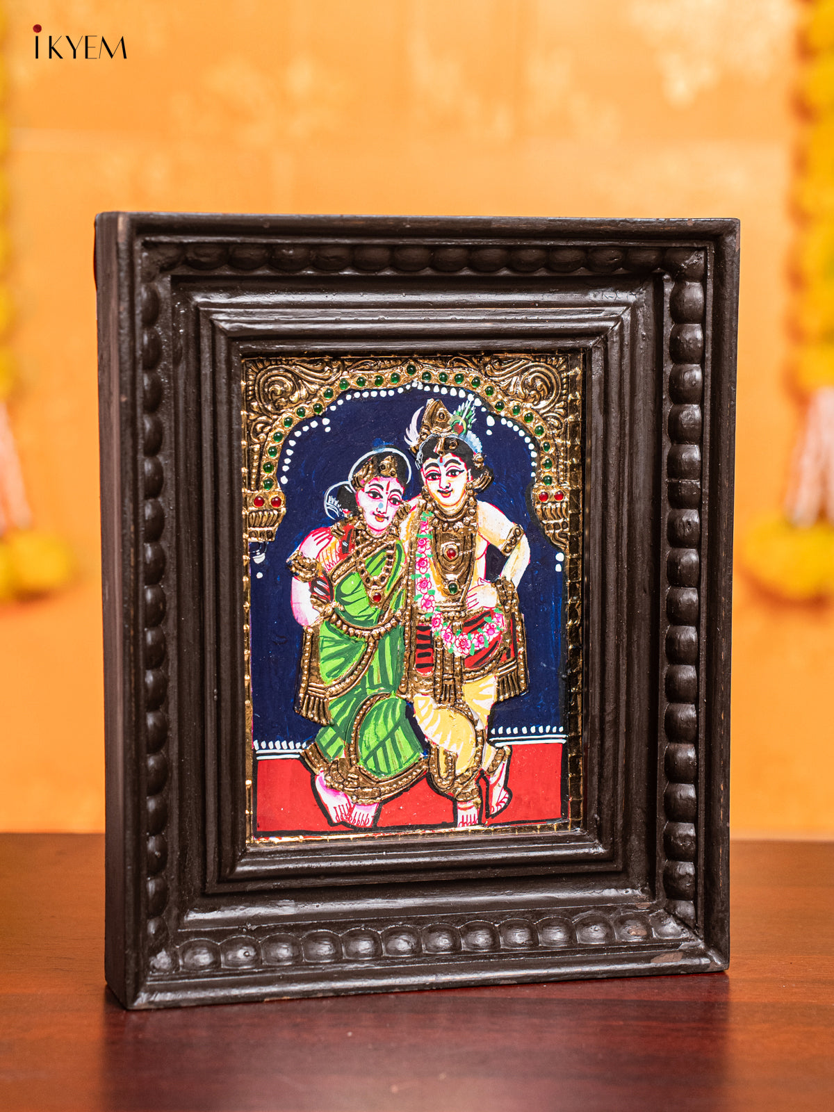 Krishna Rukmani Tanjore Painting 2
