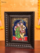 Krishna Rukmani Tanjore Painting 4