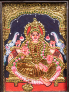 vibrant Gaja Lakshmi Tanjore Painting  2