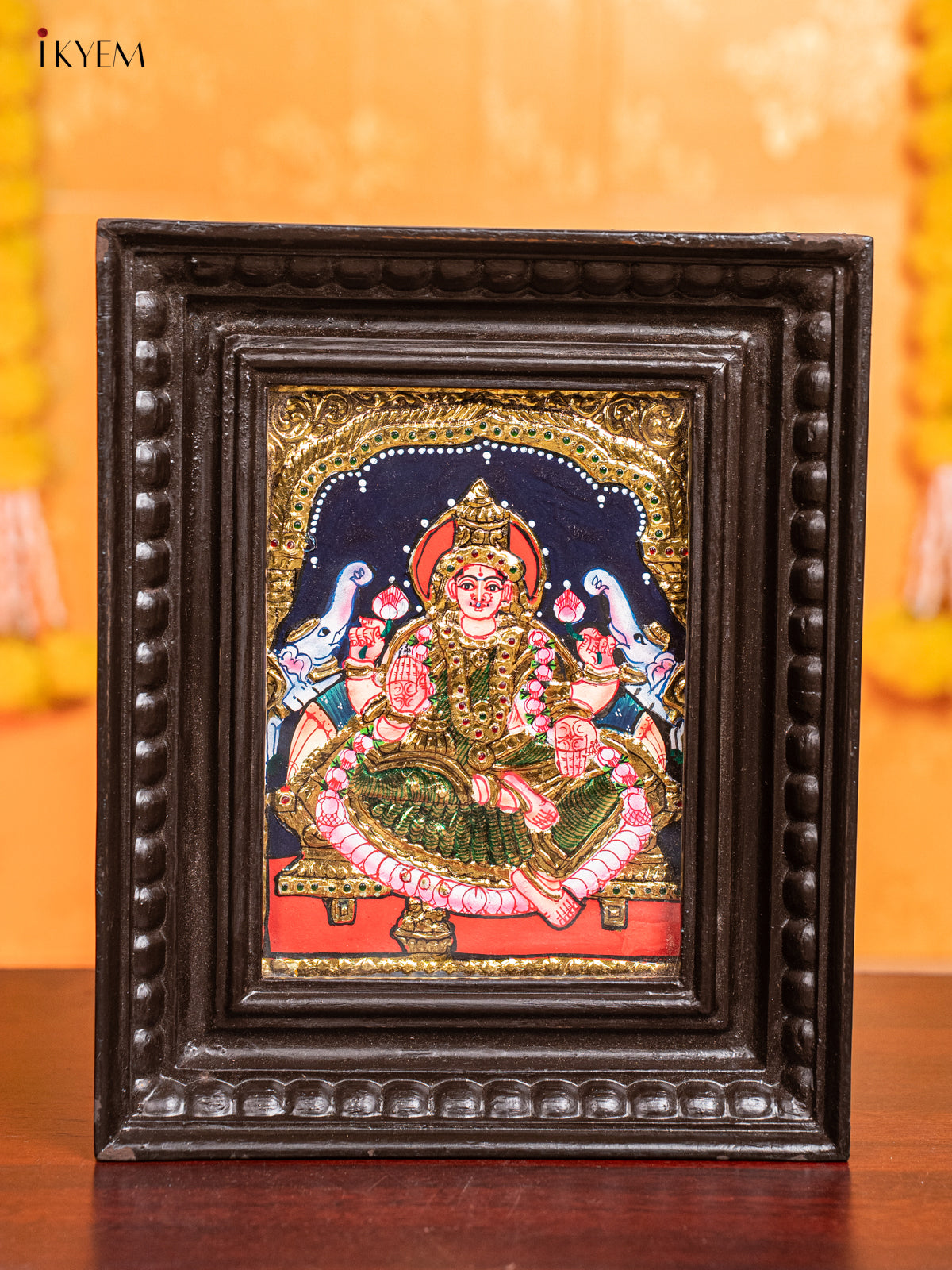 Elegant Gaja Lakshmi Tanjore Painting