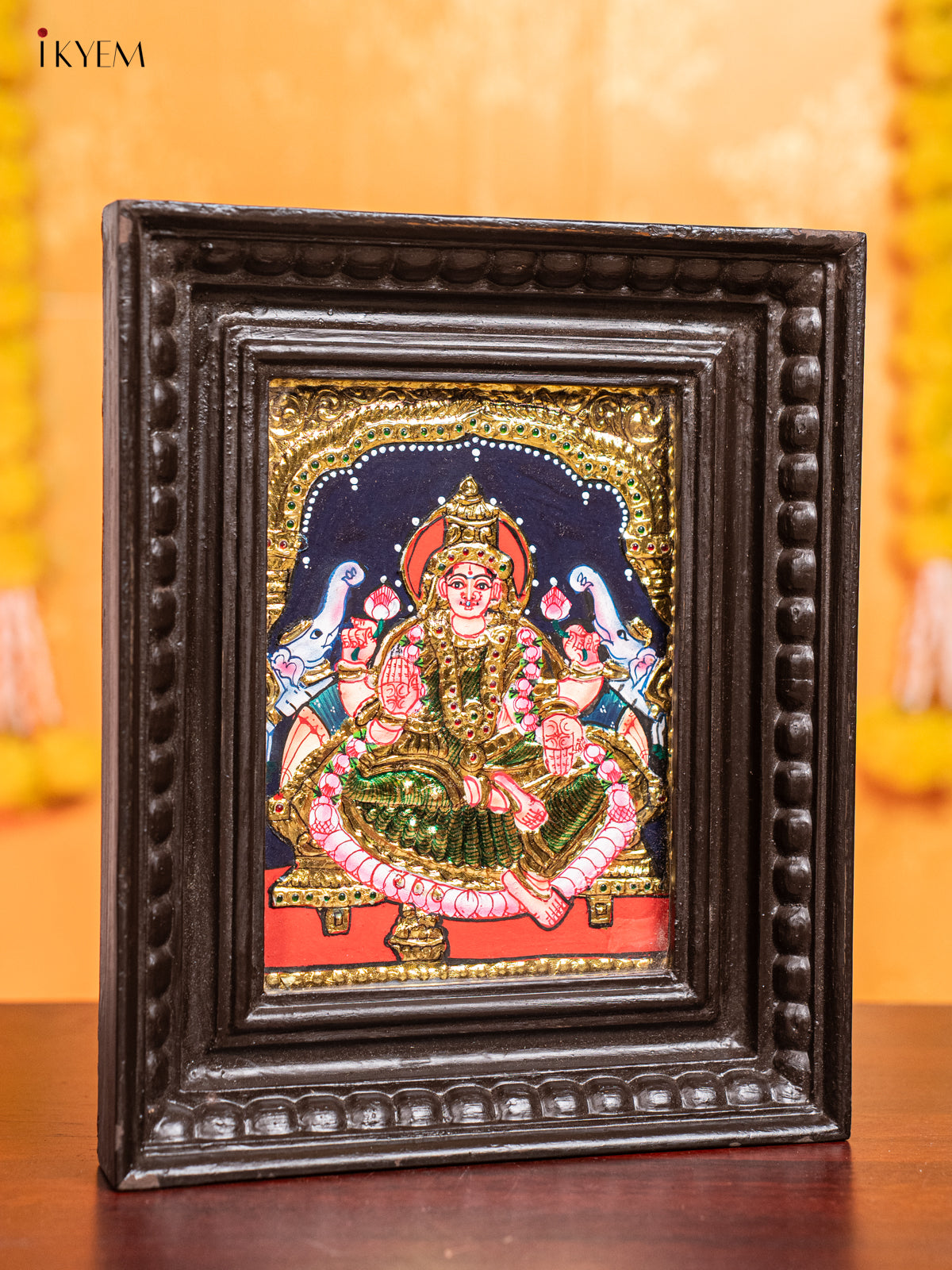 Elegant Gaja Lakshmi Tanjore Painting 1