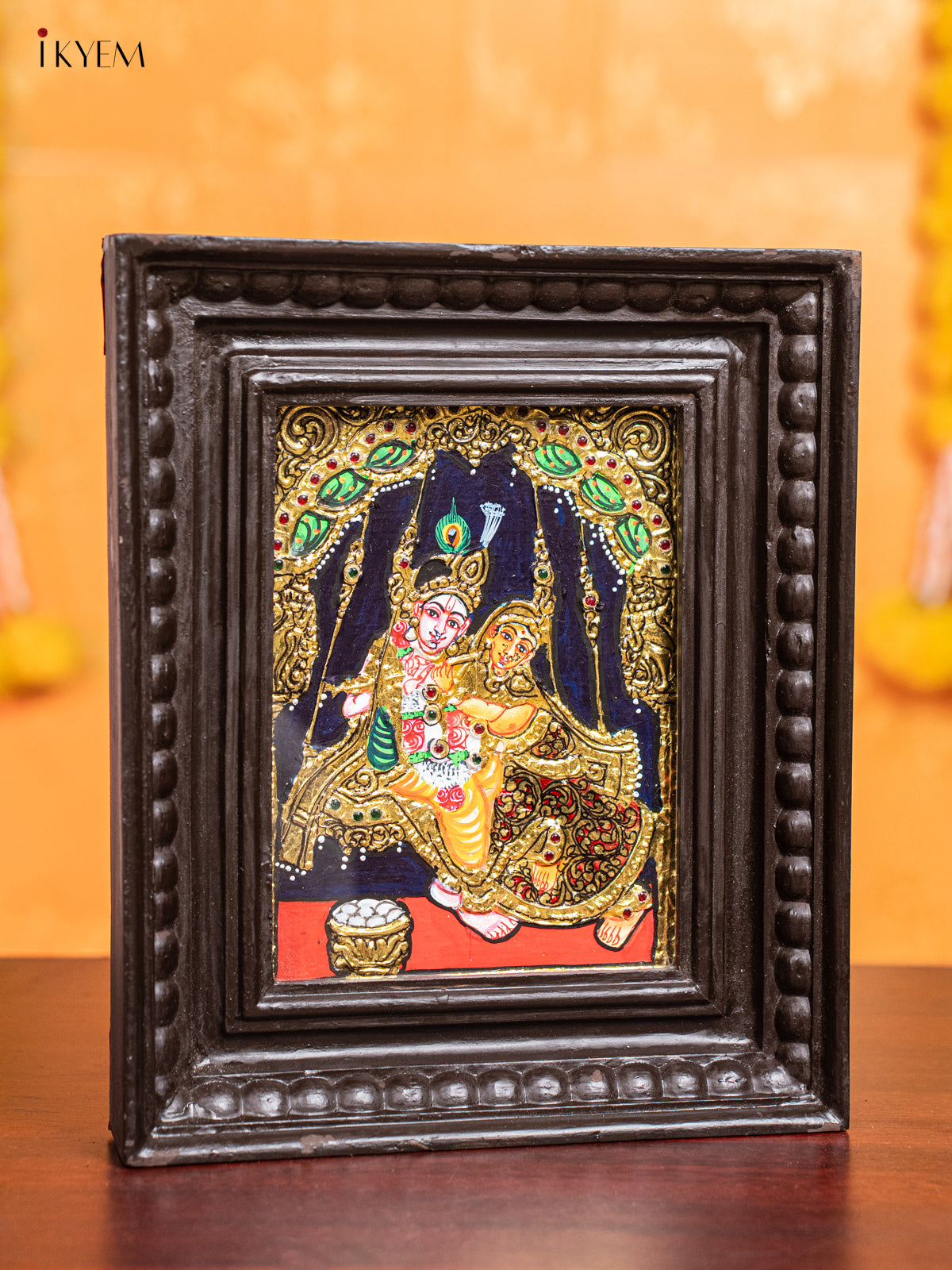 Elegant Radha Krishna Tanjore Painting  1