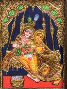 Vibrant Radha Krishna Tanjore Painting  2
