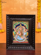 Elegant Saraswathi Tanjore Painting