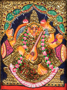 Vibrant Saraswathi Tanjore Painting 2