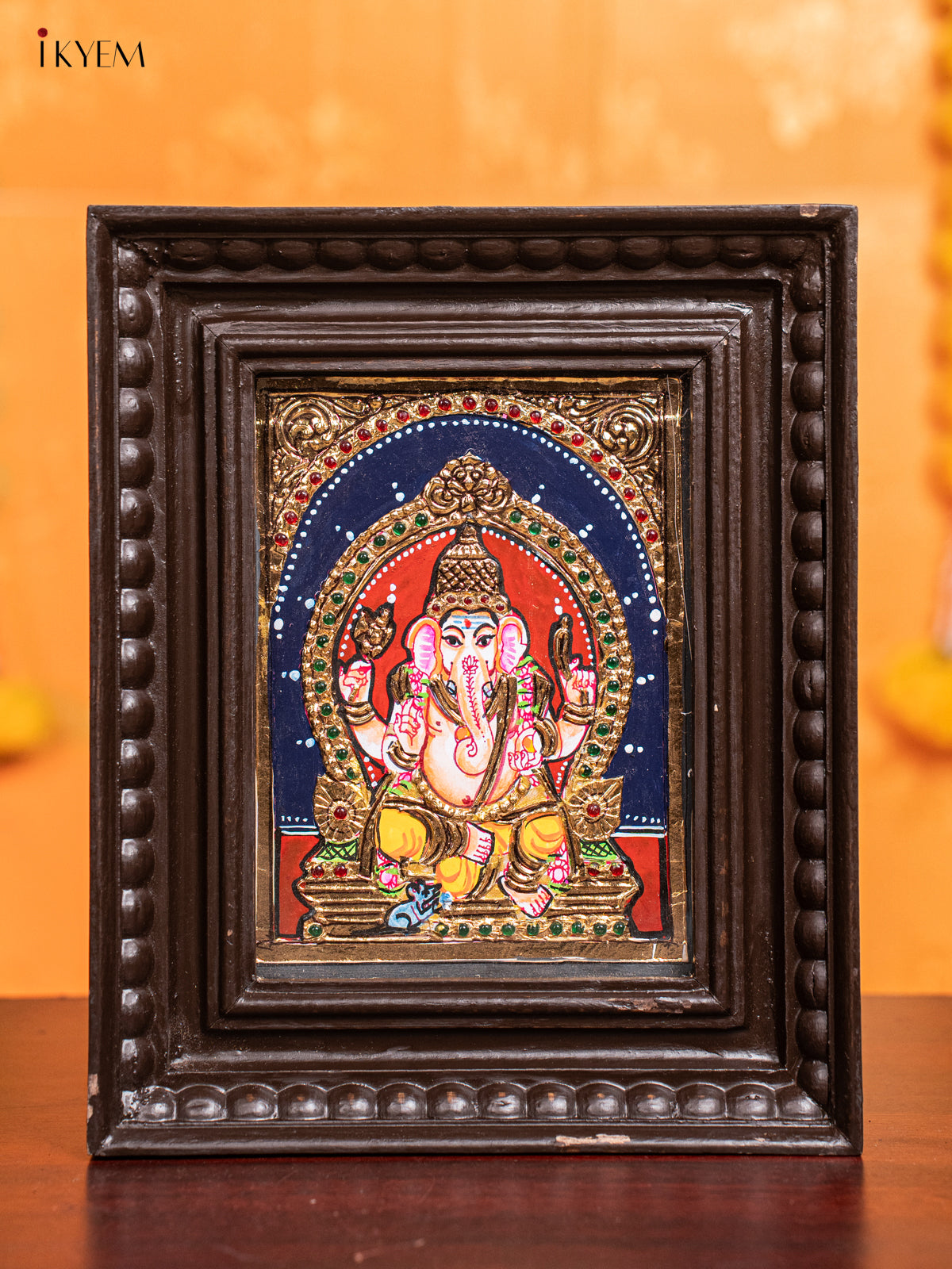 Ganesha Tanjore Painting  (11x9 Inch) - KJ28129