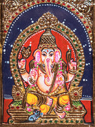 Ganesha Tanjore Painting  (11x9 Inch) - KJ28129 -2