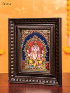 Ganesha Tanjore Painting  (11x9 Inch) - KJ28129 -3