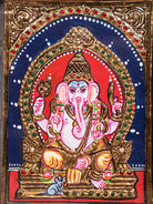 Ganesha Tanjore Painting  (11x9 Inch) - KJ28130 -2