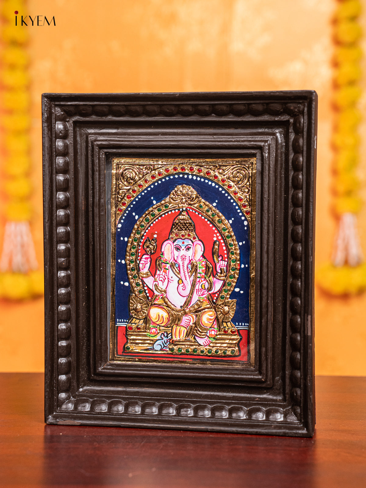 Ganesha Tanjore Painting  (11x9 Inch) - KJ28130 -3