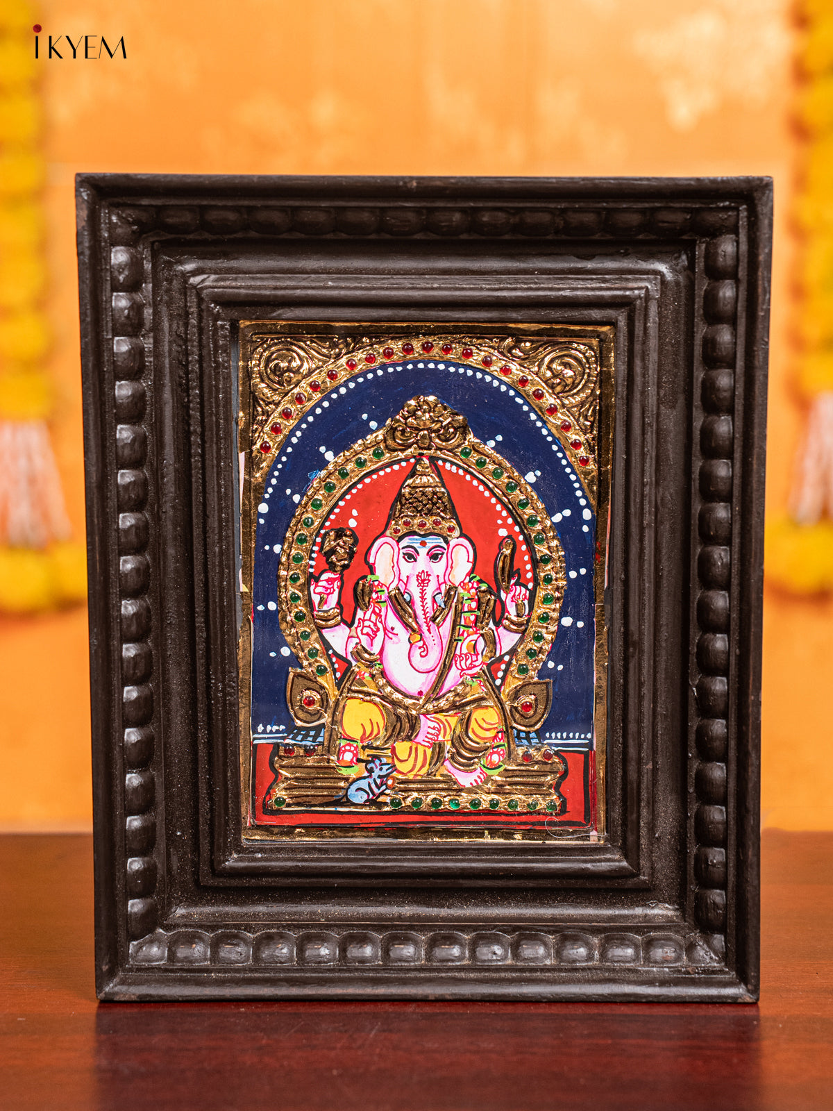 Ganesha Tanjore Painting  (11x9 Inch) - KJ28131 
