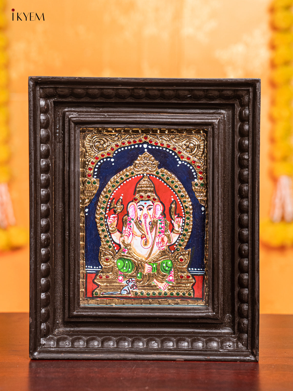 Ganesha Tanjore Painting  (11x9 Inch) - KJ28132 