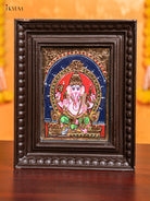 Ganesha Tanjore Painting  (11x9 Inch) - KJ28133 