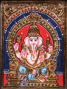 Ganesha Tanjore Painting  (11x9 Inch) - KJ28135 -2