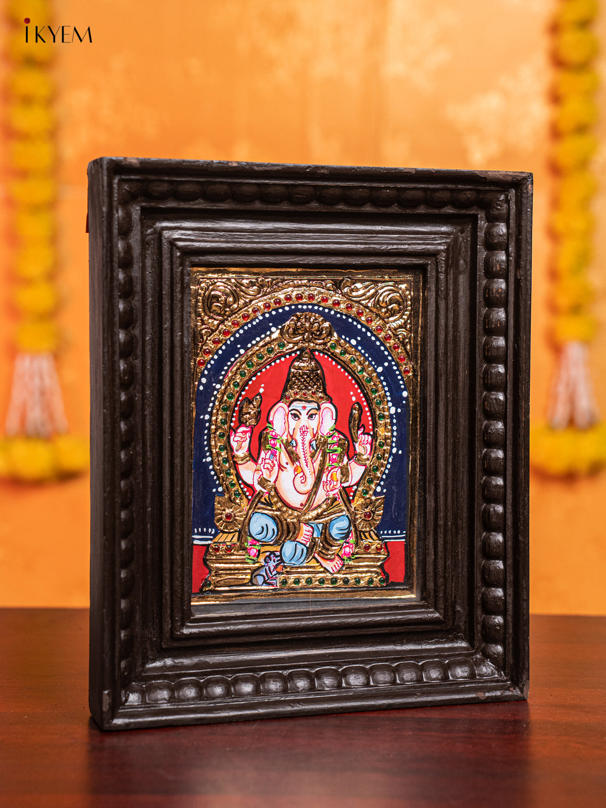 Ganesha Tanjore Painting  (11x9 Inch) - KJ28135 -1