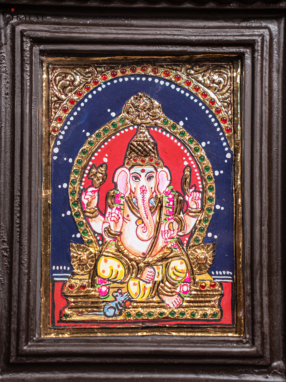 Ganesha Tanjore Painting  (11x9 Inch) - KJ28137 -2