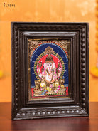 Ganesha Tanjore Painting  (11x9 Inch) - KJ28137 -1