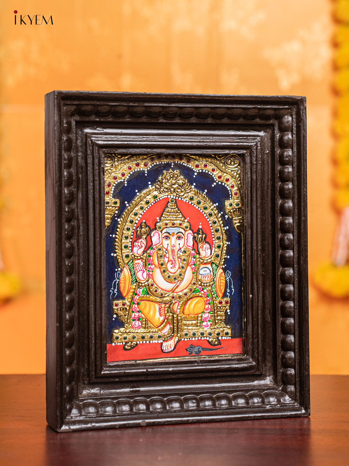 Ganesha Tanjore Painting  (11x9 Inch) - KJ28138 -1