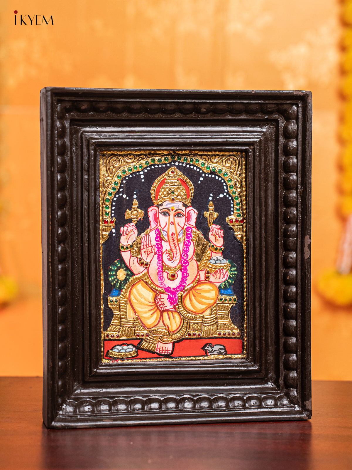 Ganesha Tanjore Painting  (11x9 Inch) - KJ28139 -1