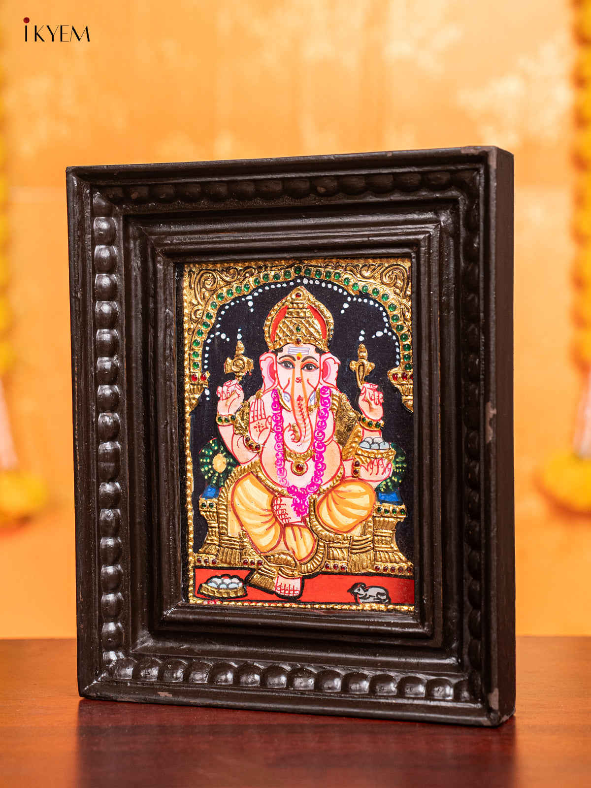 Ganesha Tanjore Painting  (11x9 Inch) - KJ28139 -3