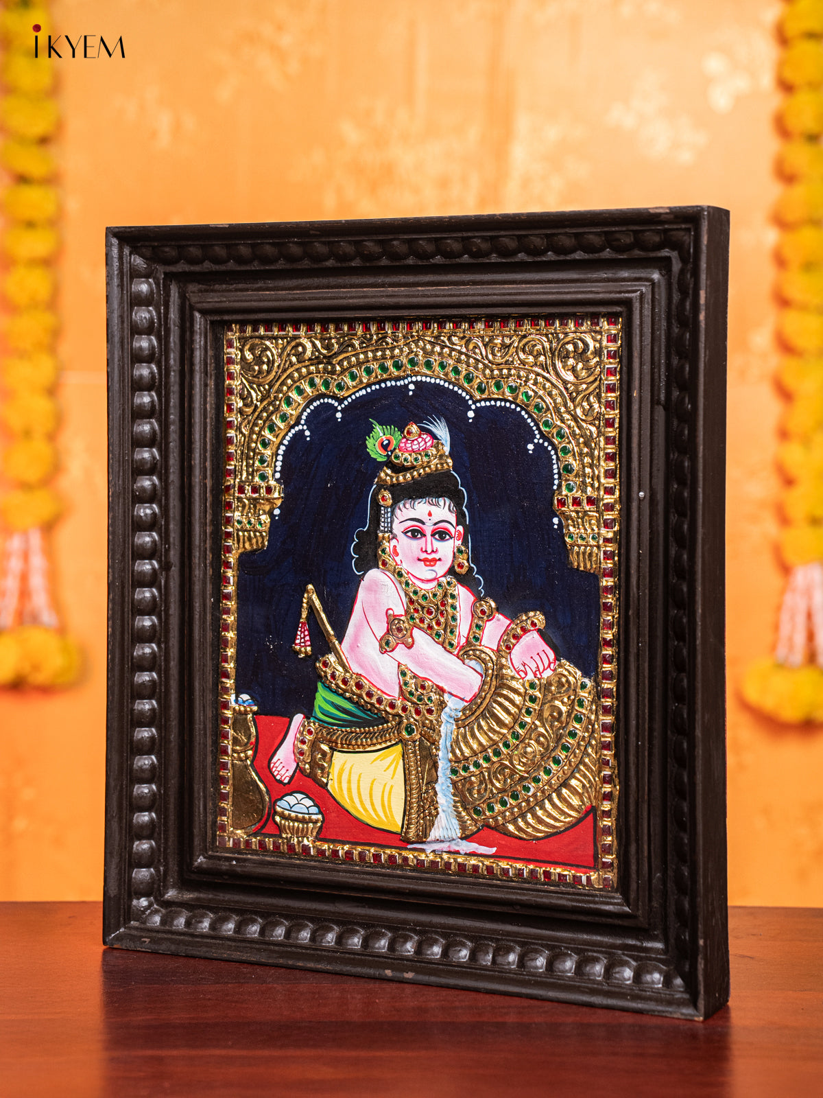 Butter Krishna Tanjore Painting  3