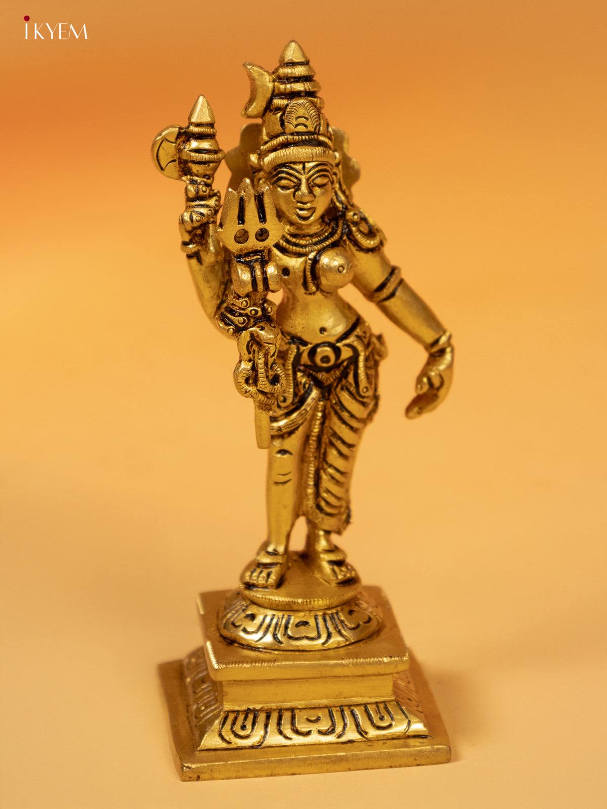 Brass Siva Sakthi Idol - 6 Inch- KK26207