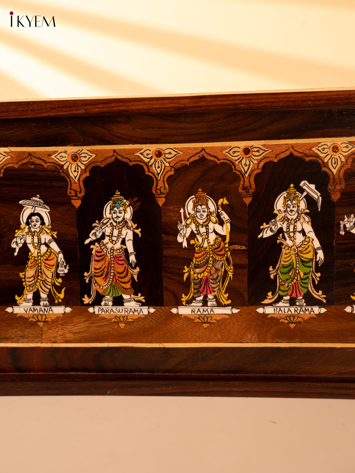 Mysore Rosewood Inlay Frame - Dasavatharam - KK26257