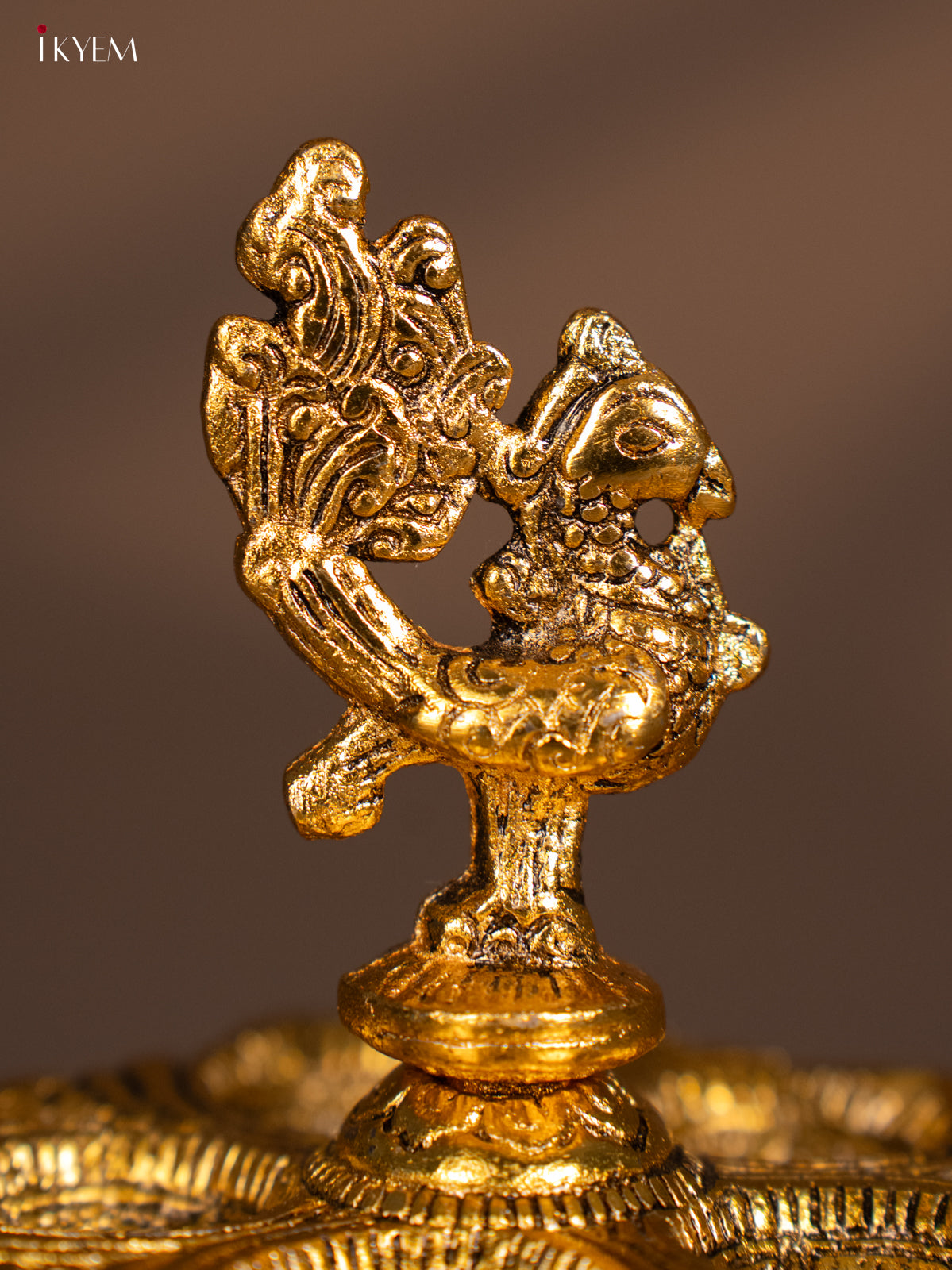 Decorative Gold Finish Annapakshi 5-face Diya -1