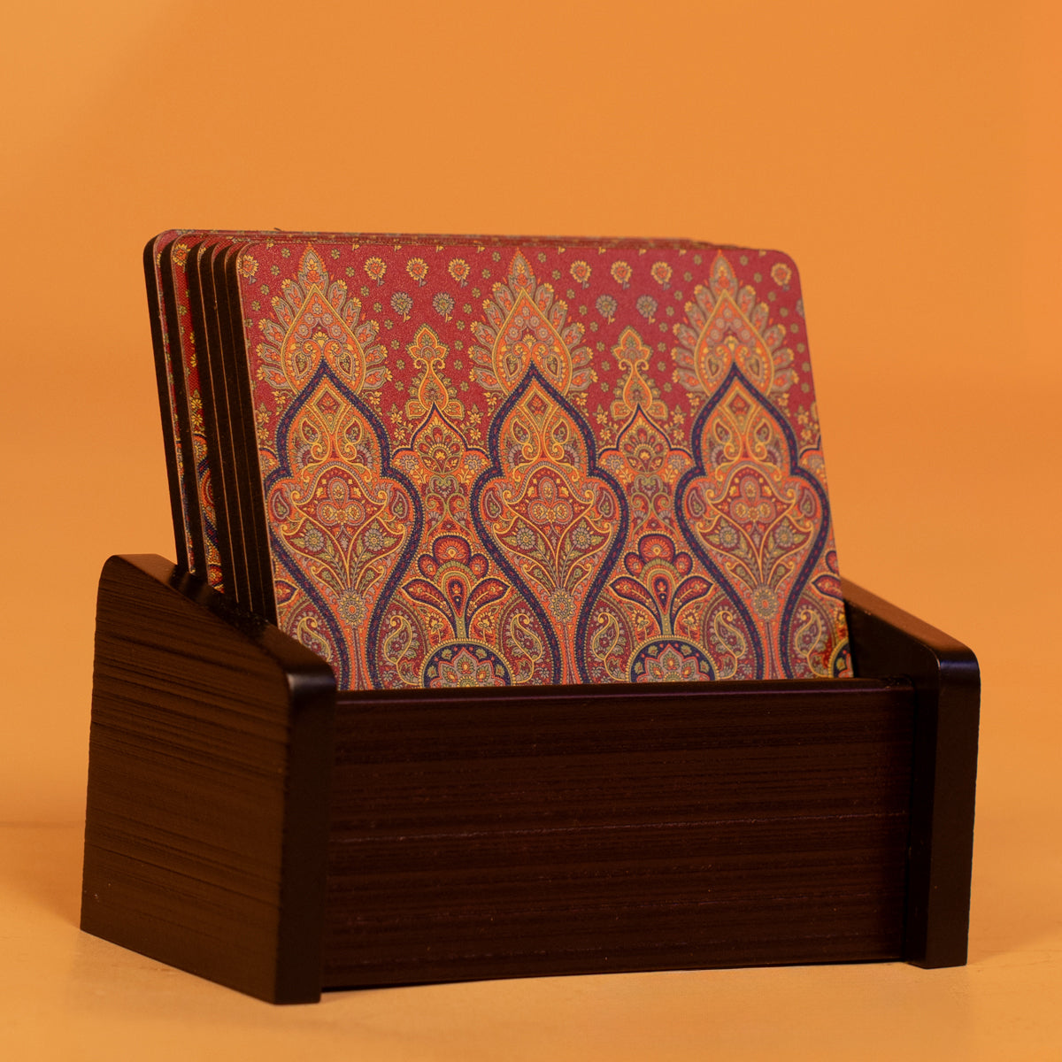 Timeless Tapestry Wooden Coaster set of 6 - KL18114 – Ikyem